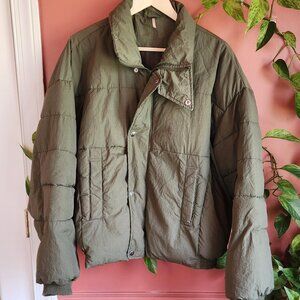 Free People Bomber-Style Puffer Jacket